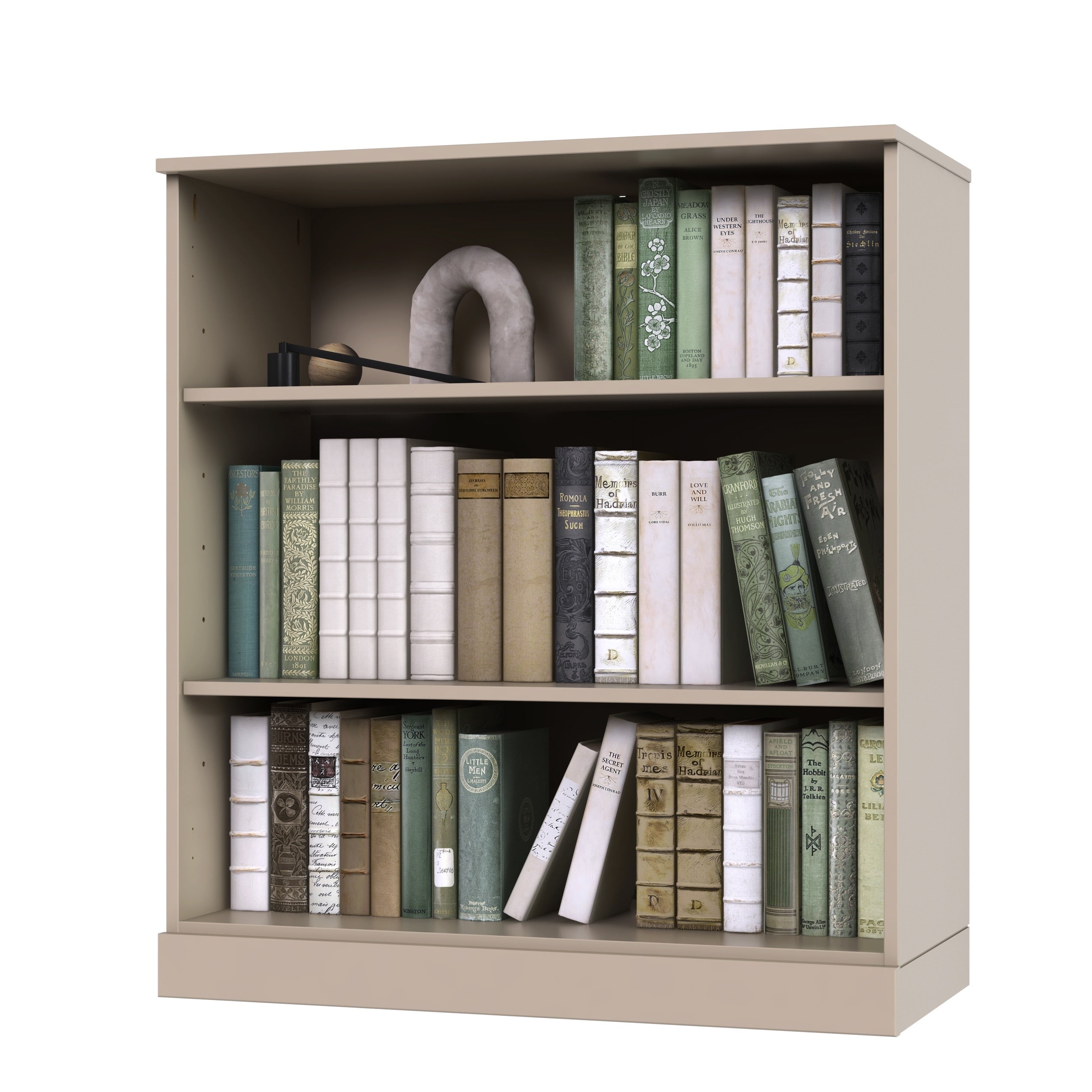 100% Solid Wood 3-shelf Bookcase with Optional Doors by Palace Imports