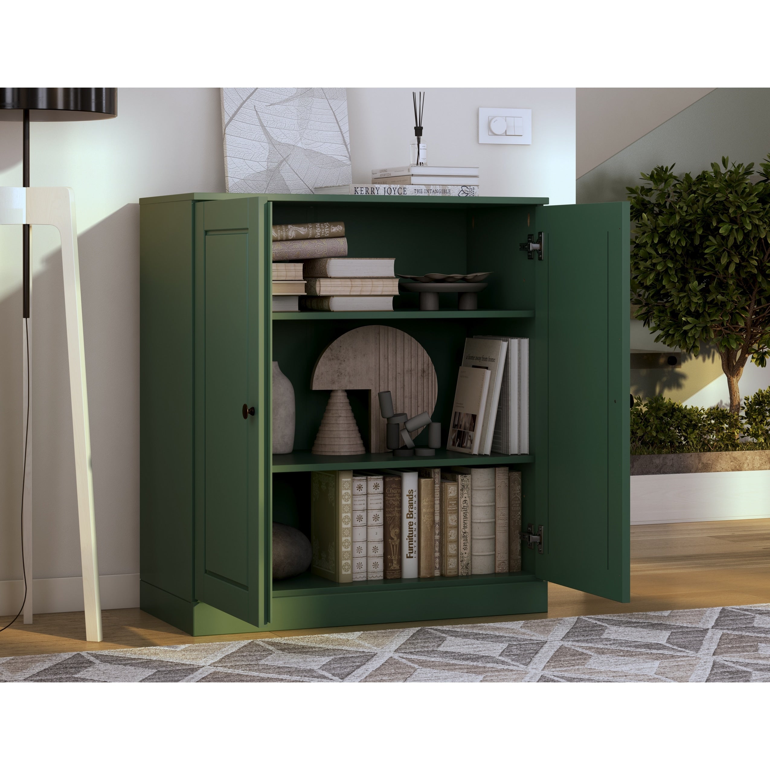 100% Solid Wood 3-shelf Bookcase with Optional Doors by Palace Imports