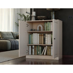 100% Solid Wood 3-shelf Bookcase with Optional Doors by Palace Imports