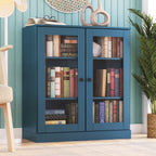100% Solid Wood 3-shelf Bookcase with Optional Doors by Palace Imports