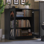 100% Solid Wood 3-shelf Bookcase with Optional Doors by Palace Imports