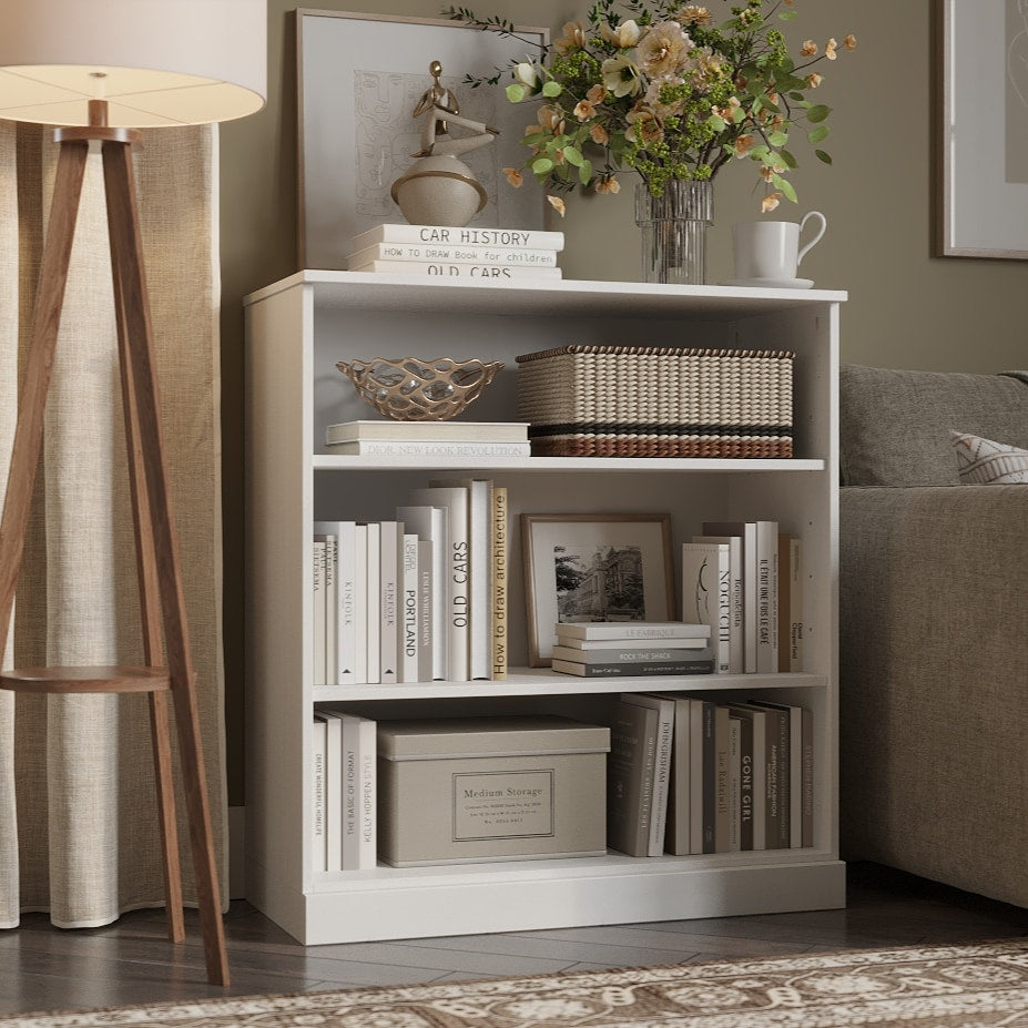 100% Solid Wood 3-shelf Bookcase with Optional Doors by Palace Imports