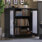 100% Solid Wood 3-shelf Bookcase with Optional Doors by Palace Imports