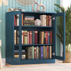 100% Solid Wood 3-shelf Bookcase with Optional Doors by Palace Imports
