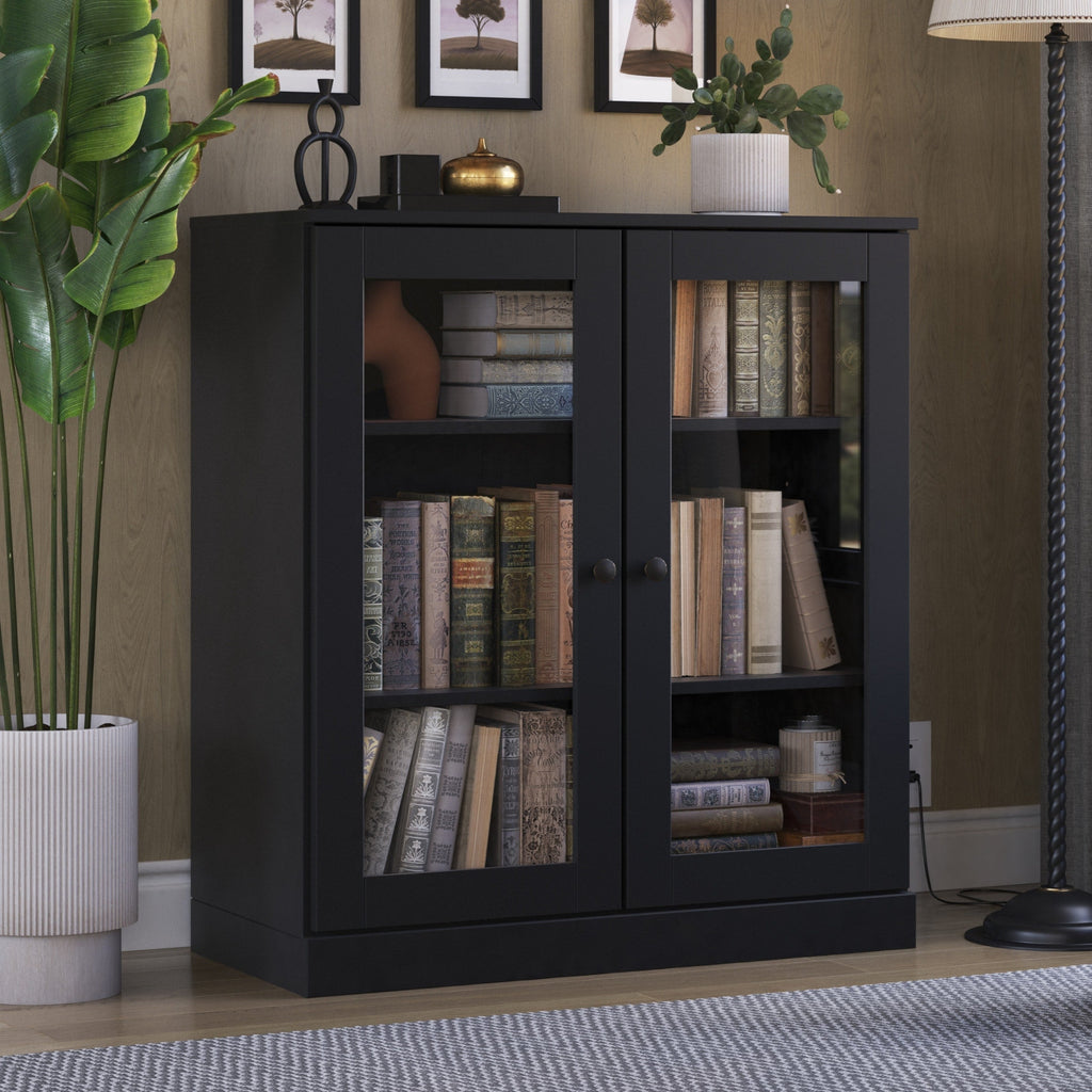 100% Solid Wood 3-shelf Bookcase with Optional Doors by Palace Imports