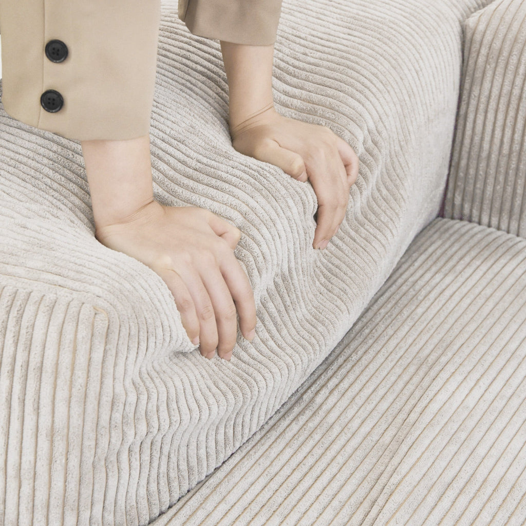 102'' Corduroy Loveseat Sofa Large Modular Cloud Couch