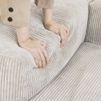 102'' Corduroy Loveseat Sofa Large Modular Cloud Couch