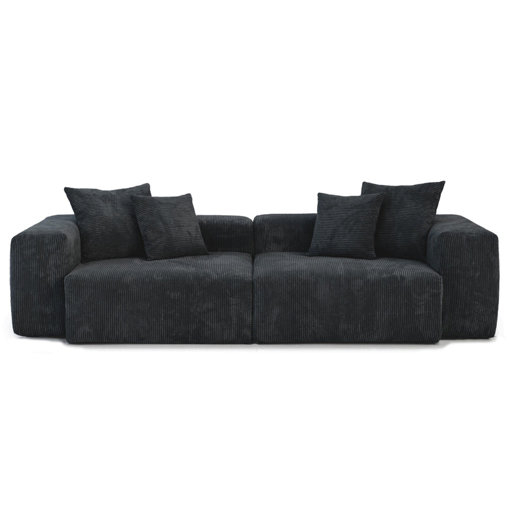 102'' Corduroy Loveseat Sofa Large Modular Cloud Couch