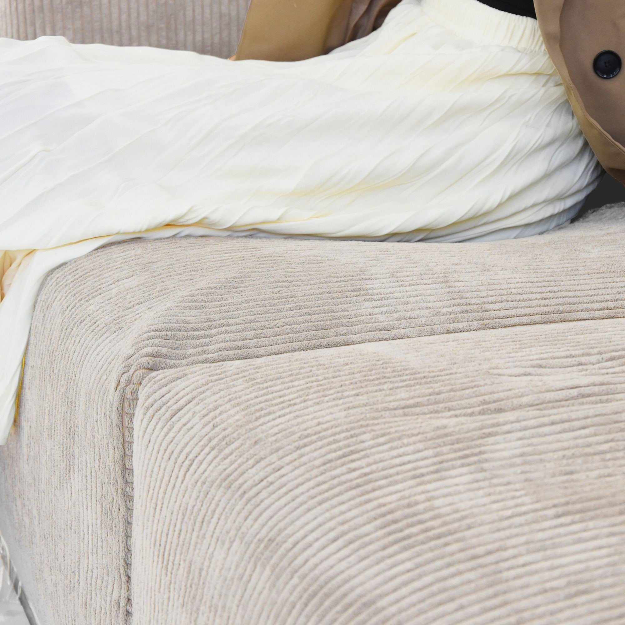 102'' Corduroy Loveseat Sofa Large Modular Cloud Couch