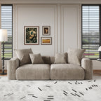 102'' Corduroy Loveseat Sofa Large Modular Cloud Couch