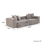 102'' Corduroy Loveseat Sofa Large Modular Cloud Couch