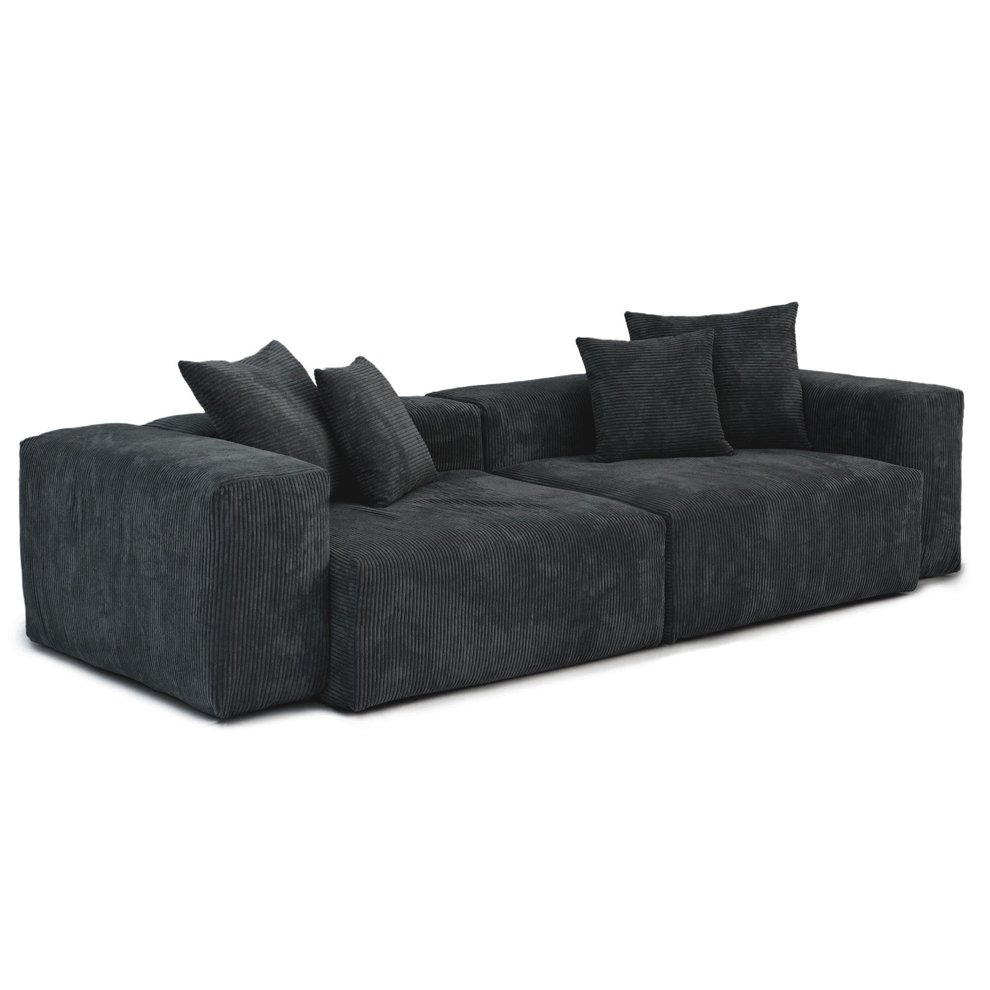102'' Corduroy Loveseat Sofa Large Modular Cloud Couch