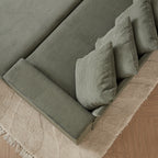 104-In Oversized Large Corduroy L Shaped Sofa with Chaise