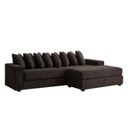104-In Oversized Large Corduroy L Shaped Sofa with Chaise