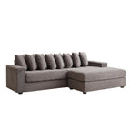 104-In Oversized Large Corduroy L Shaped Sofa with Chaise