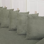 104-In Oversized Large Corduroy L Shaped Sofa with Chaise