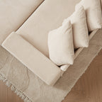 104-In Oversized Large Corduroy L Shaped Sofa with Chaise