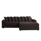 104-In Oversized Large Corduroy L Shaped Sofa with Chaise