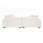104.72-inch 4-seat large sofa with 4 throw pillows
