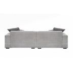 104.72-inch 4-seat large sofa with 4 throw pillows