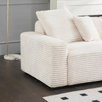 104.72-inch 4-seat large sofa with 4 throw pillows