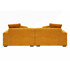 104.72-inch 4-seat large sofa with 4 throw pillows