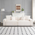 104.72-inch 4-seat large sofa with 4 throw pillows