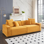 104.72-inch 4-seat large sofa with 4 throw pillows