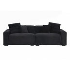104.72-inch 4-seat large sofa with 4 throw pillows