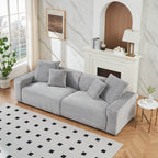 104.72-inch 4-seat large sofa with 4 throw pillows
