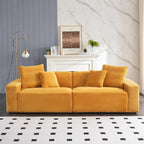 104.72-inch 4-seat large sofa with 4 throw pillows