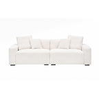 104.72-inch 4-seat large sofa with 4 throw pillows