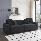 104.72-inch 4-seat large sofa with 4 throw pillows