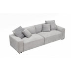 104.72-inch 4-seat large sofa with 4 throw pillows