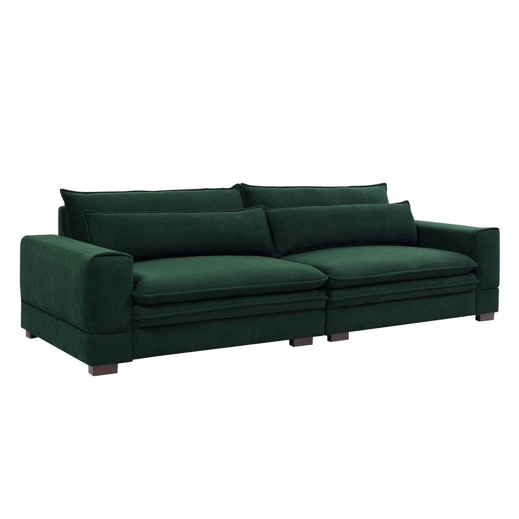 104.72 Mid-Century Modern Fabric Sofa with Solid Wood Legs
