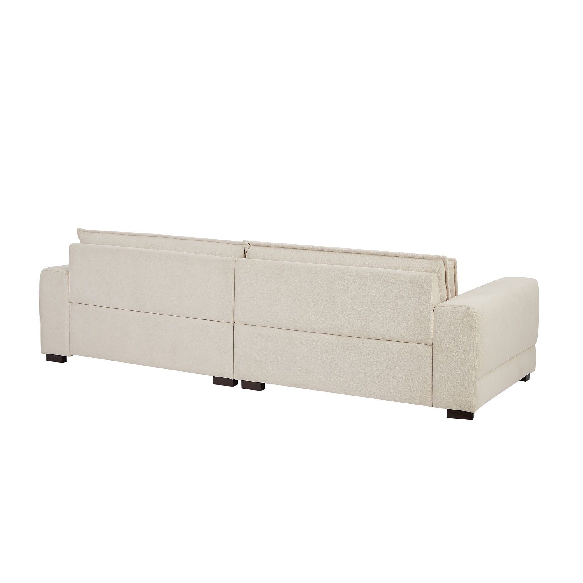 104.72 Mid-Century Modern Fabric Sofa with Solid Wood Legs