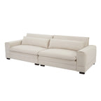 104.72 Mid-Century Modern Fabric Sofa with Solid Wood Legs
