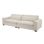 104.72 Mid-Century Modern Fabric Sofa with Solid Wood Legs