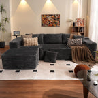 104 L-Shape Cloud Sectional Sofa - Modular Deep Seat Couch for Living Room & Bedroom, No Assembly