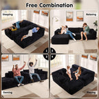 104 L-Shape Cloud Sectional Sofa - Modular Deep Seat Couch for Living Room & Bedroom, No Assembly