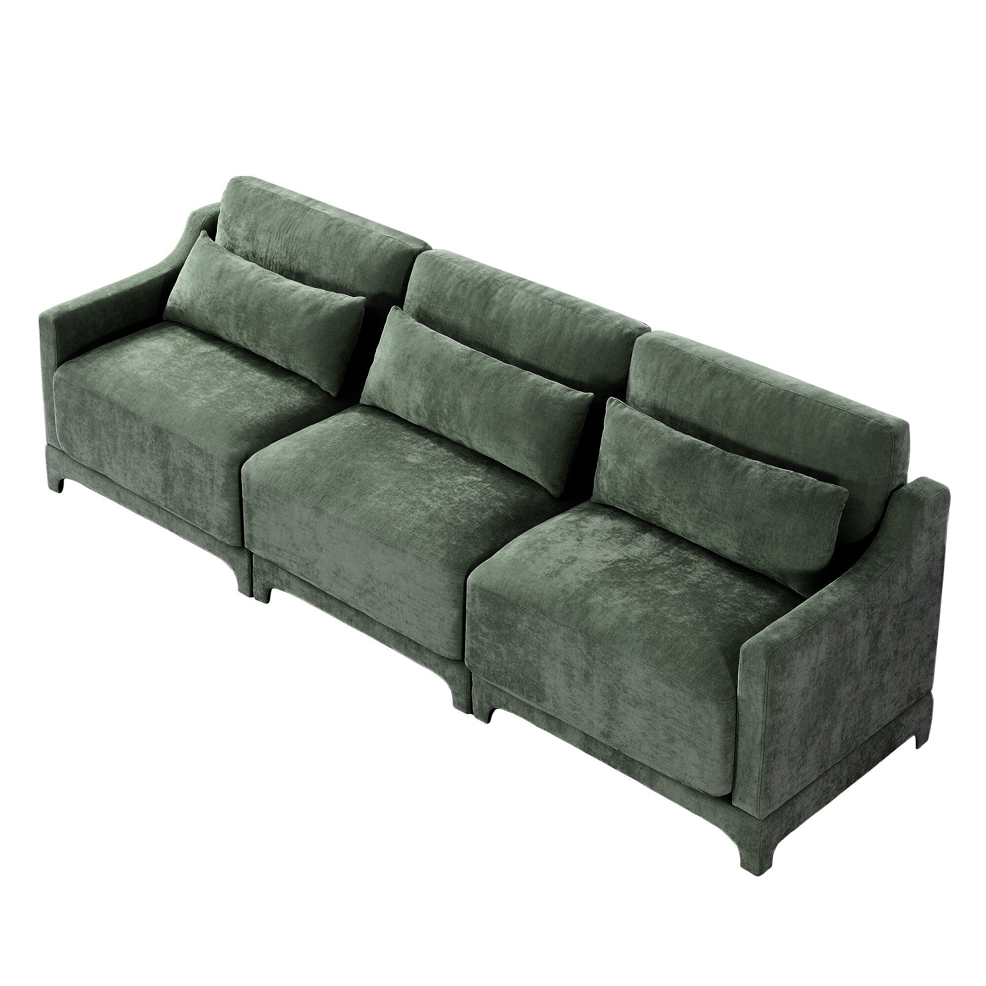 105.9 Chenille 4-Seater Sofa with ergonomic, wooden base,high - resilience sponge for Living Room