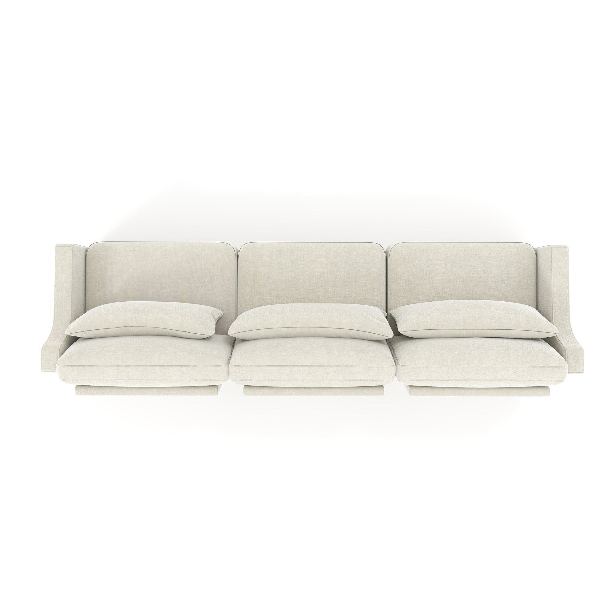 105.9 Chenille 4-Seater Sofa with ergonomic, wooden base,high - resilience sponge for Living Room