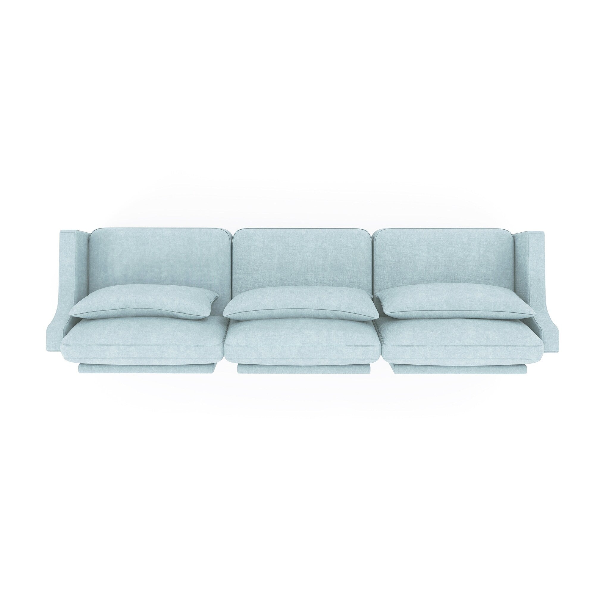 105.9 Chenille 4-Seater Sofa with ergonomic, wooden base,high - resilience sponge for Living Room