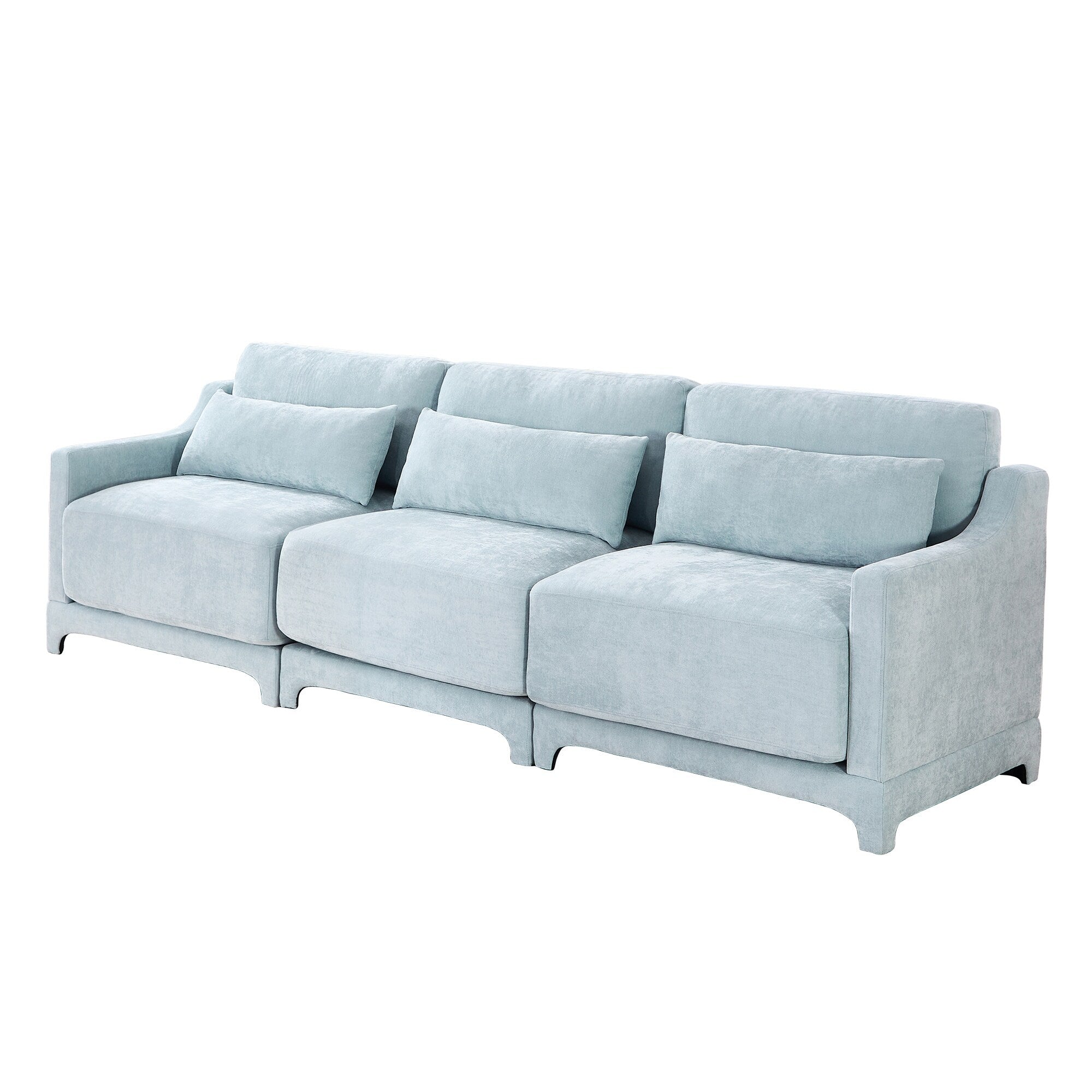 105.9 Chenille 4-Seater Sofa with ergonomic, wooden base,high - resilience sponge for Living Room