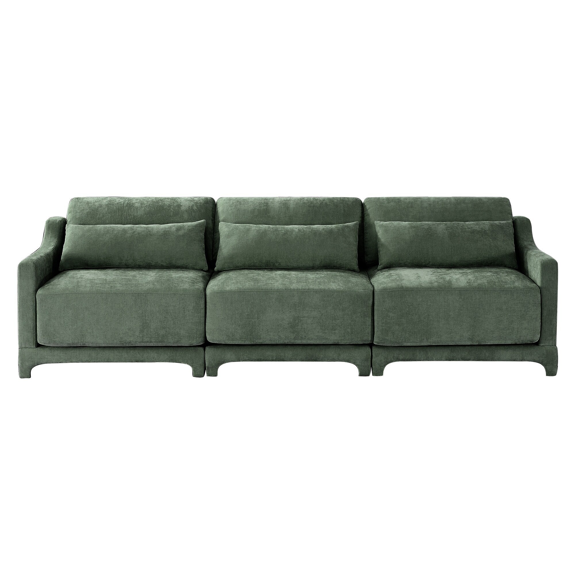105.9 Chenille 4-Seater Sofa with ergonomic, wooden base,high - resilience sponge for Living Room