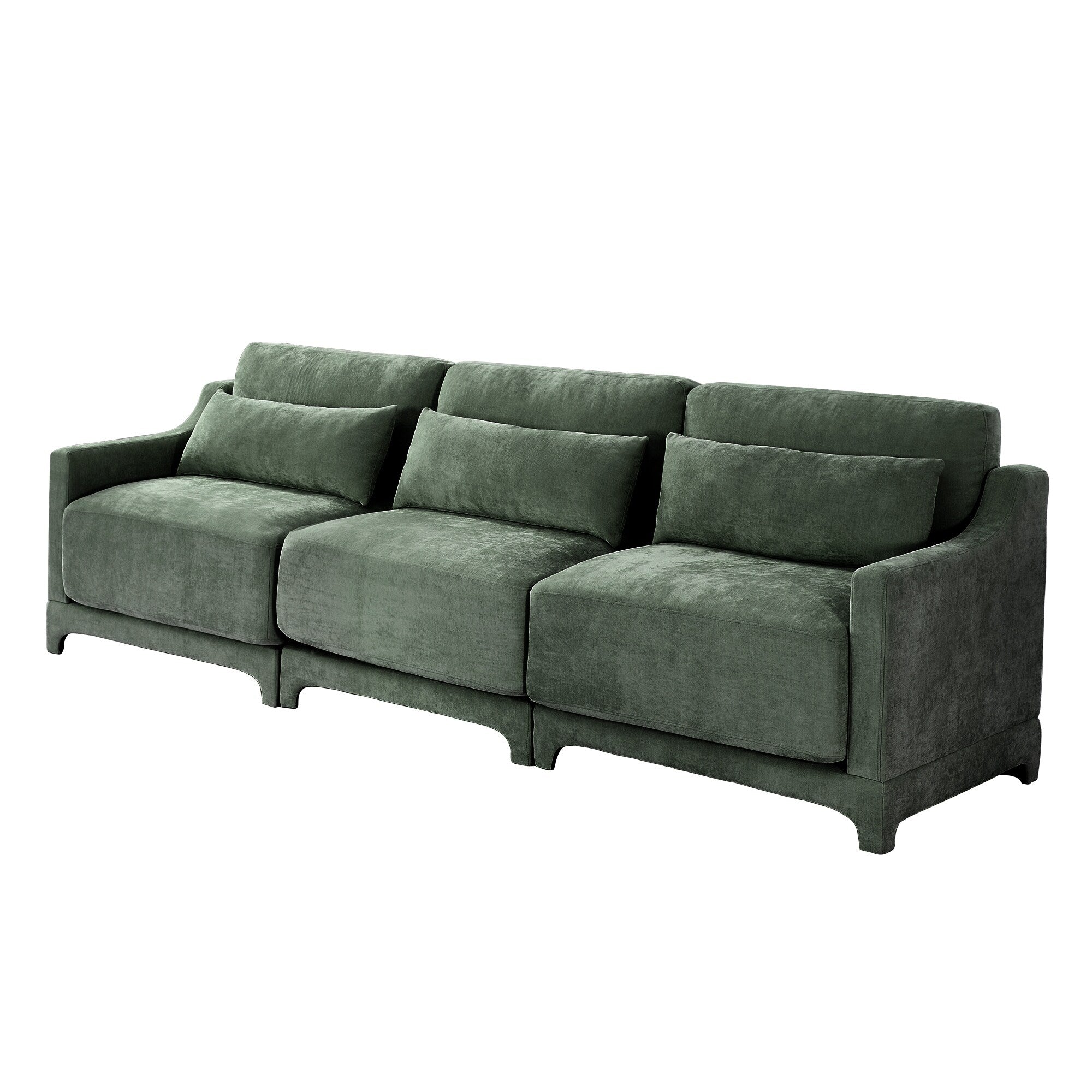 105.9 Chenille 4-Seater Sofa with ergonomic, wooden base,high - resilience sponge for Living Room