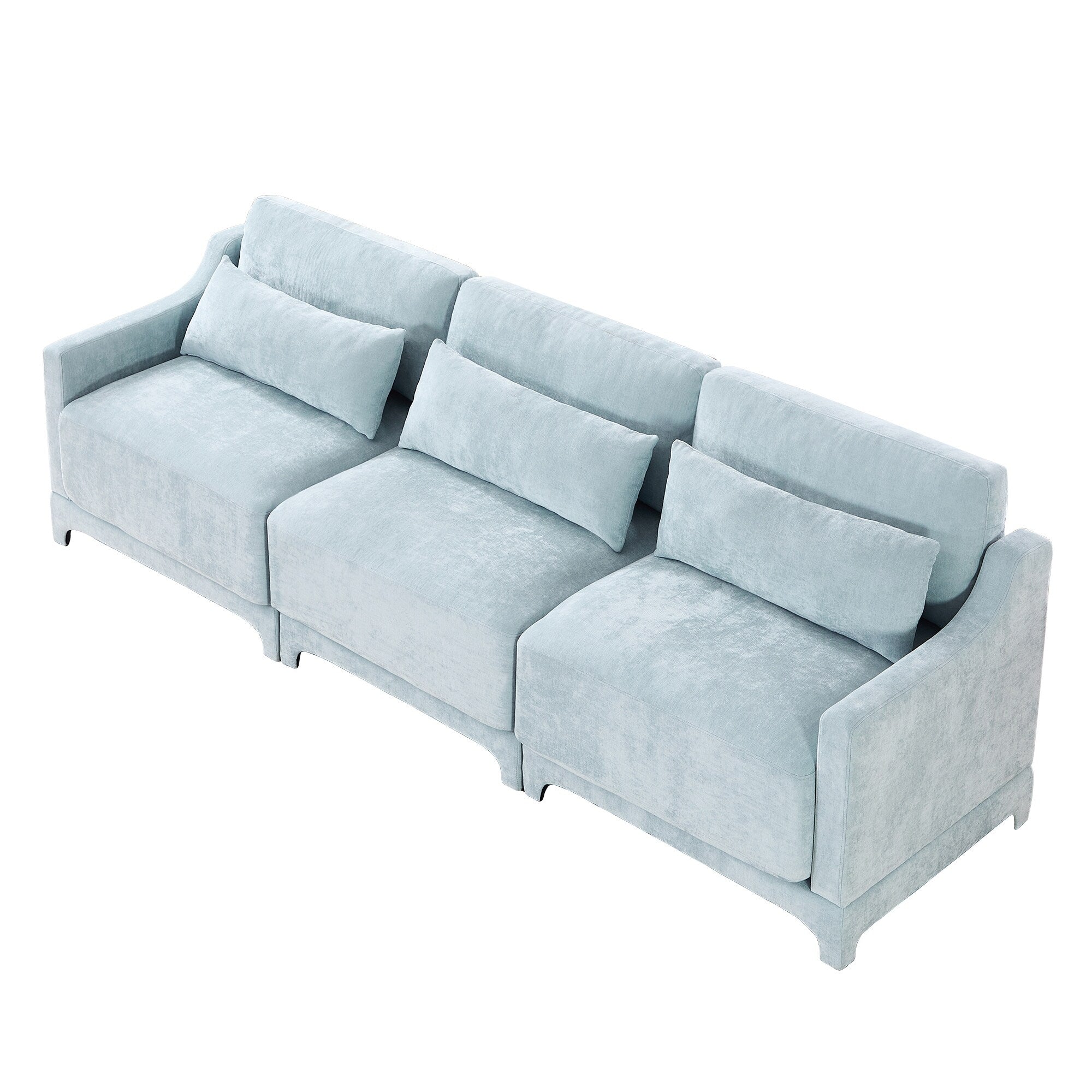 105.9 Chenille 4-Seater Sofa with ergonomic, wooden base,high - resilience sponge for Living Room