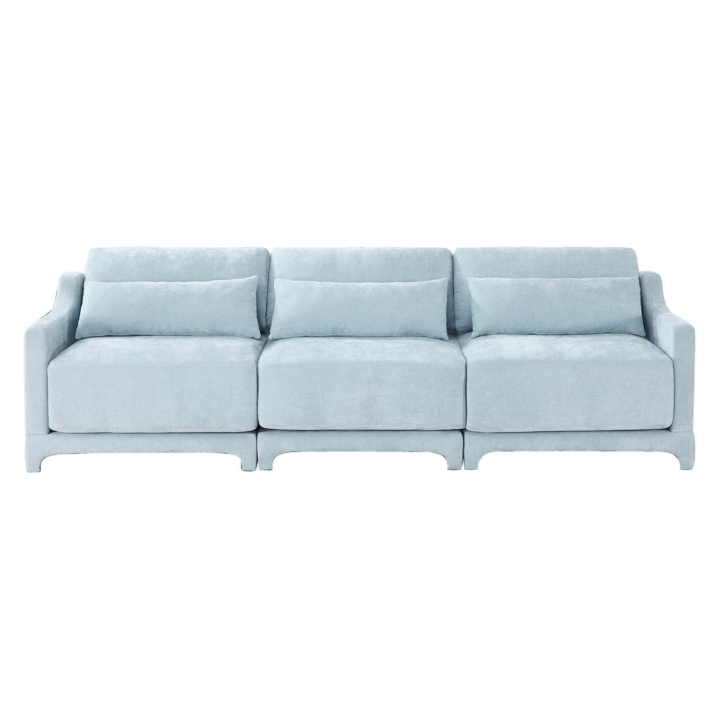 105.9 Chenille 4-Seater Sofa with ergonomic, wooden base,high - resilience sponge for Living Room