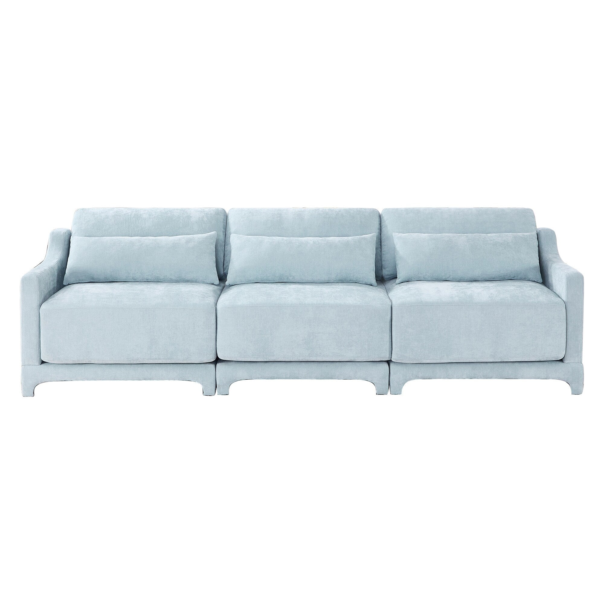 105.9 Chenille 4-Seater Sofa with ergonomic, wooden base,high - resilience sponge for Living Room