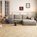 107-Inch Modular Corduroy Sectional Sofa with Chaise and Deep Seating for Living Room Bedroom